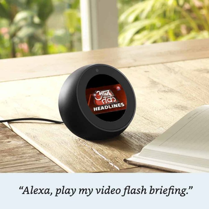 Amazon Echo Spot – Smart Alarm Clock with Alexa – Black