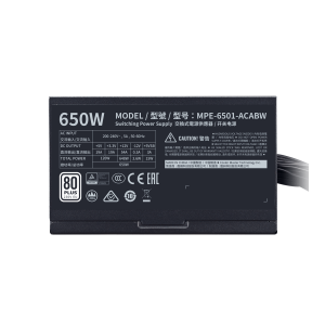 Cooler Master MWE 650W,80+ White 230V A/UK Cable Power Supply