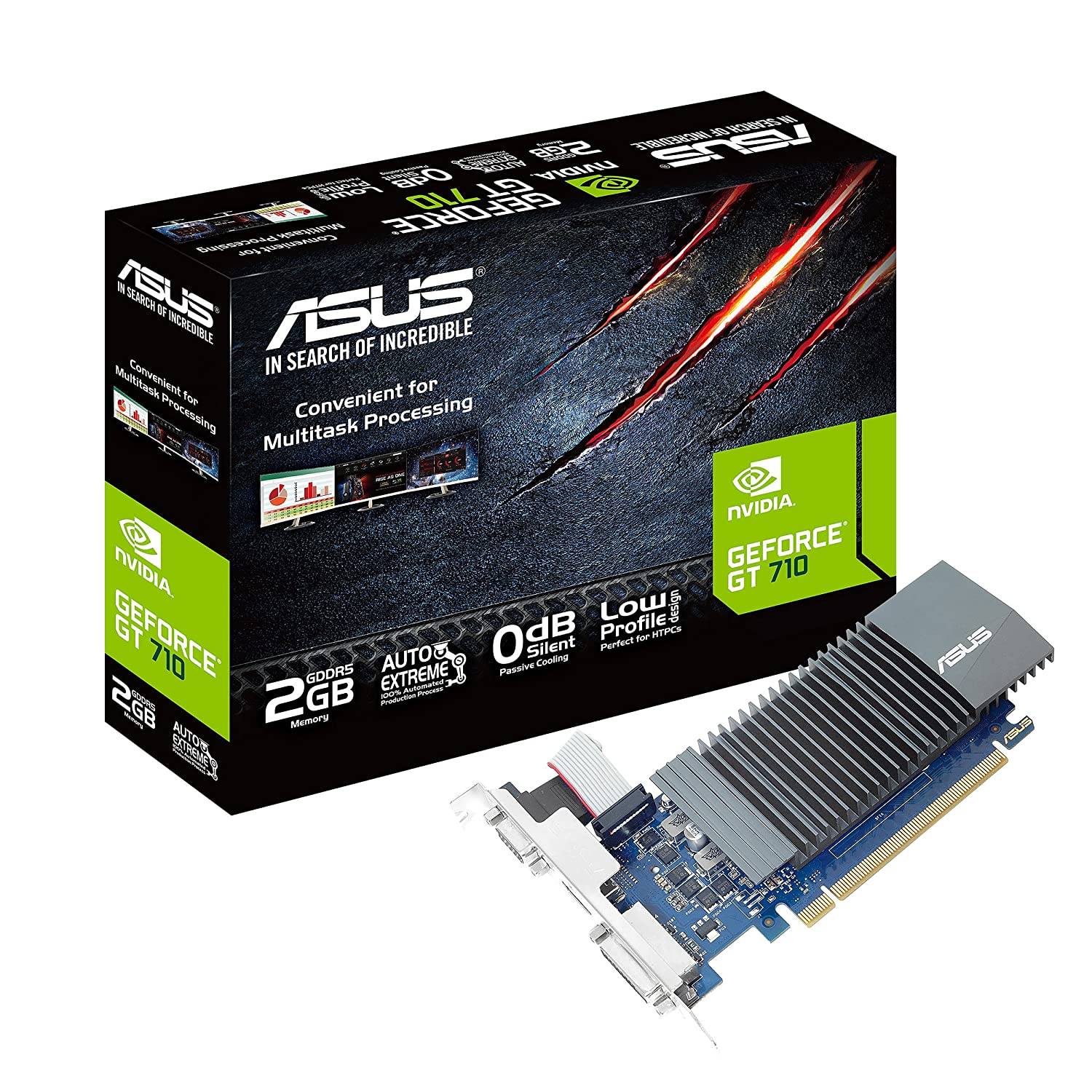 Asus GeForce GT 710 2GB GDDR5 HDMI VGA DVI Graphics Card Graphic Cards