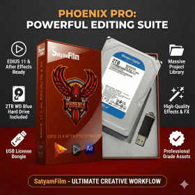 EDIUS 11 Pro & After Effects Projects Data Dongle With WD 2TB Internal Harddisk (Phoenix Pro)