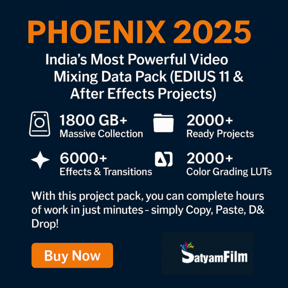 Phoenix Pro – India’s Most Powerful Video Mixing Data Pack (EDIUS 11 & After Effects Projects)