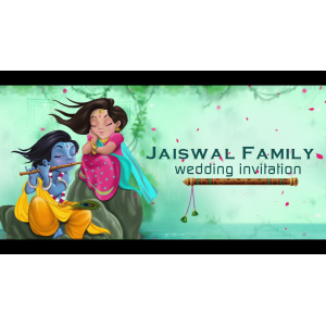 RADHA KRISHNA HINDU WEDDING INVITE DIGITAL